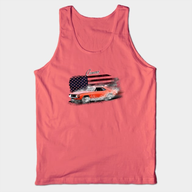 Classic American Muscle the Sublime Camaro 350 SS by MotorManiac Tank Top by MotorManiac